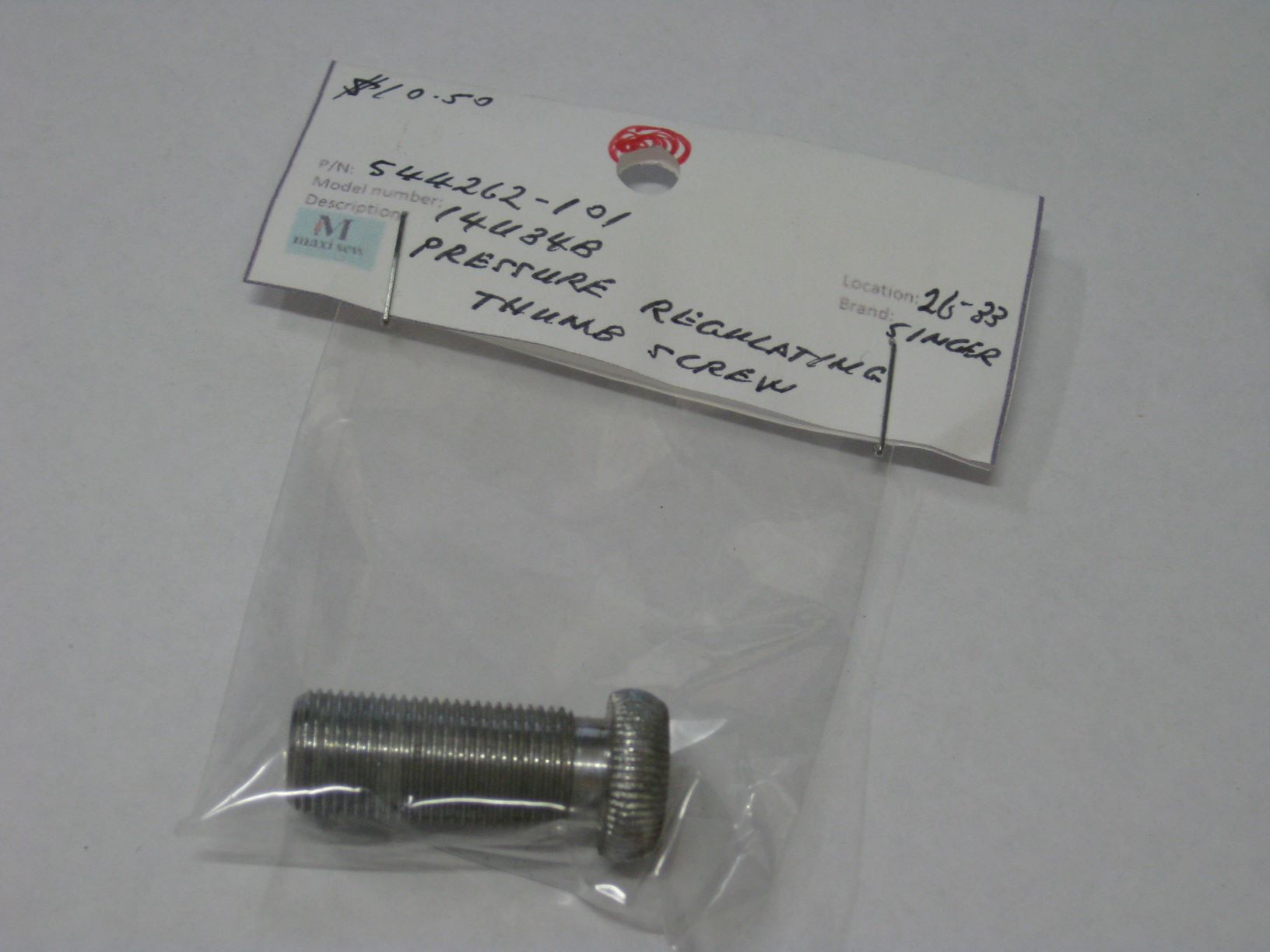 544262101 pressure regulating thumb screw. Singer 14U34B overlocker sewing machine Maxisew